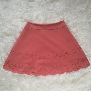Ann Taylor LOFT Skirt Cutout Detail Pink 2